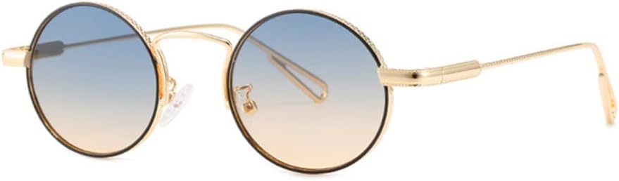 

Солнцезащитные очки в стиле панк с круглой металлической оправой, ретро-очки с защитой от ультрафиолета UV400, повседневные очки для взрослых, женщин и мужчин LANGSER, C5