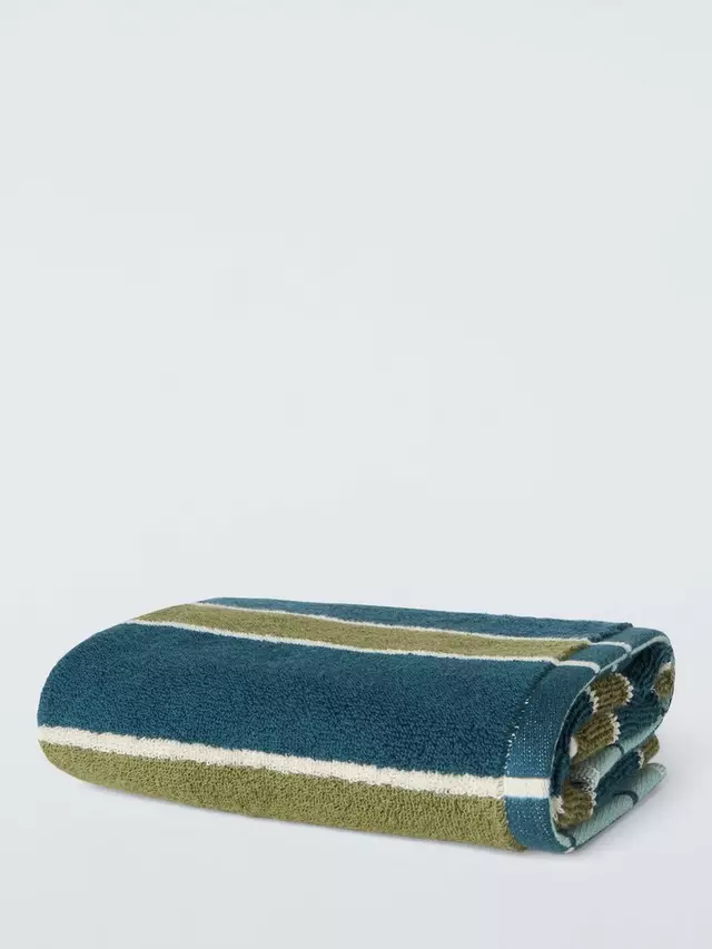 

Полотенце John Lewis Reversible Stripe, зеленый