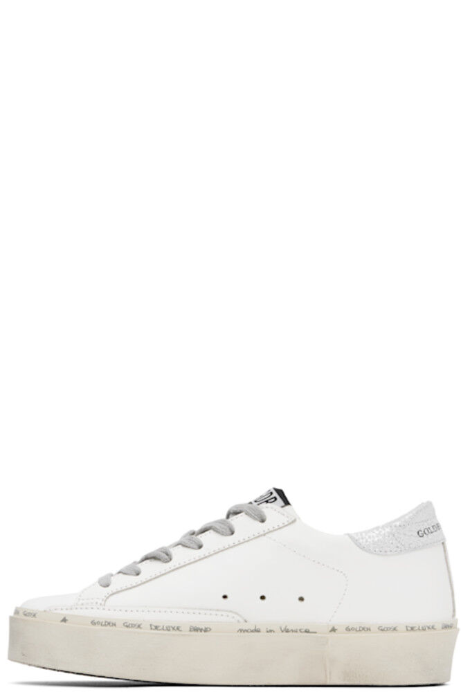 Белые и серебристые классические кроссовки Hi Star Golden Goose — фото 3