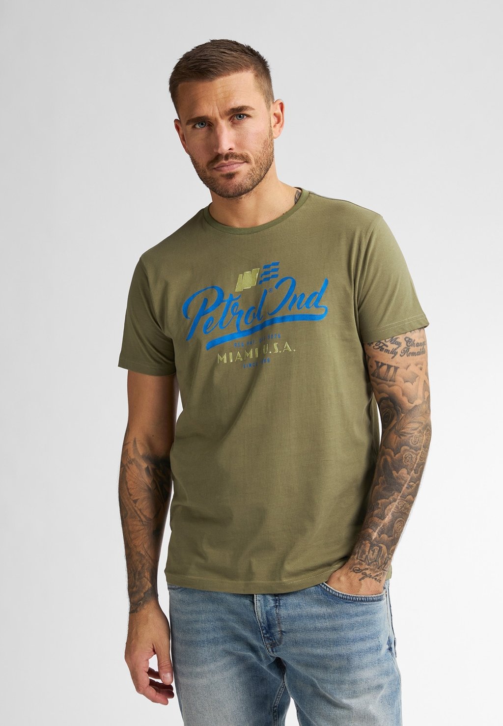 

Футболка с принтом ARTWORK TROPIC Petrol Industries, темно-зеленый