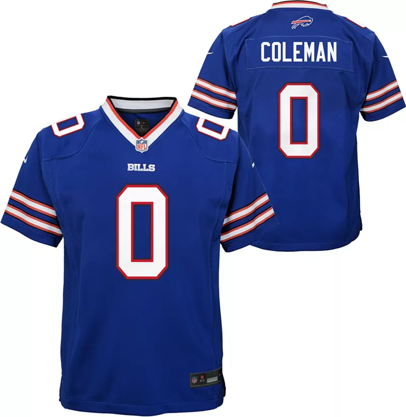 

Nike Youth Buffalo Bills Кеон Коулман № 0, 2-я королевская синяя игровая майка