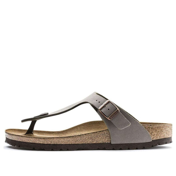 

Тапочки gizeh birko flor birkibuc 'stone' Birkenstock, серый