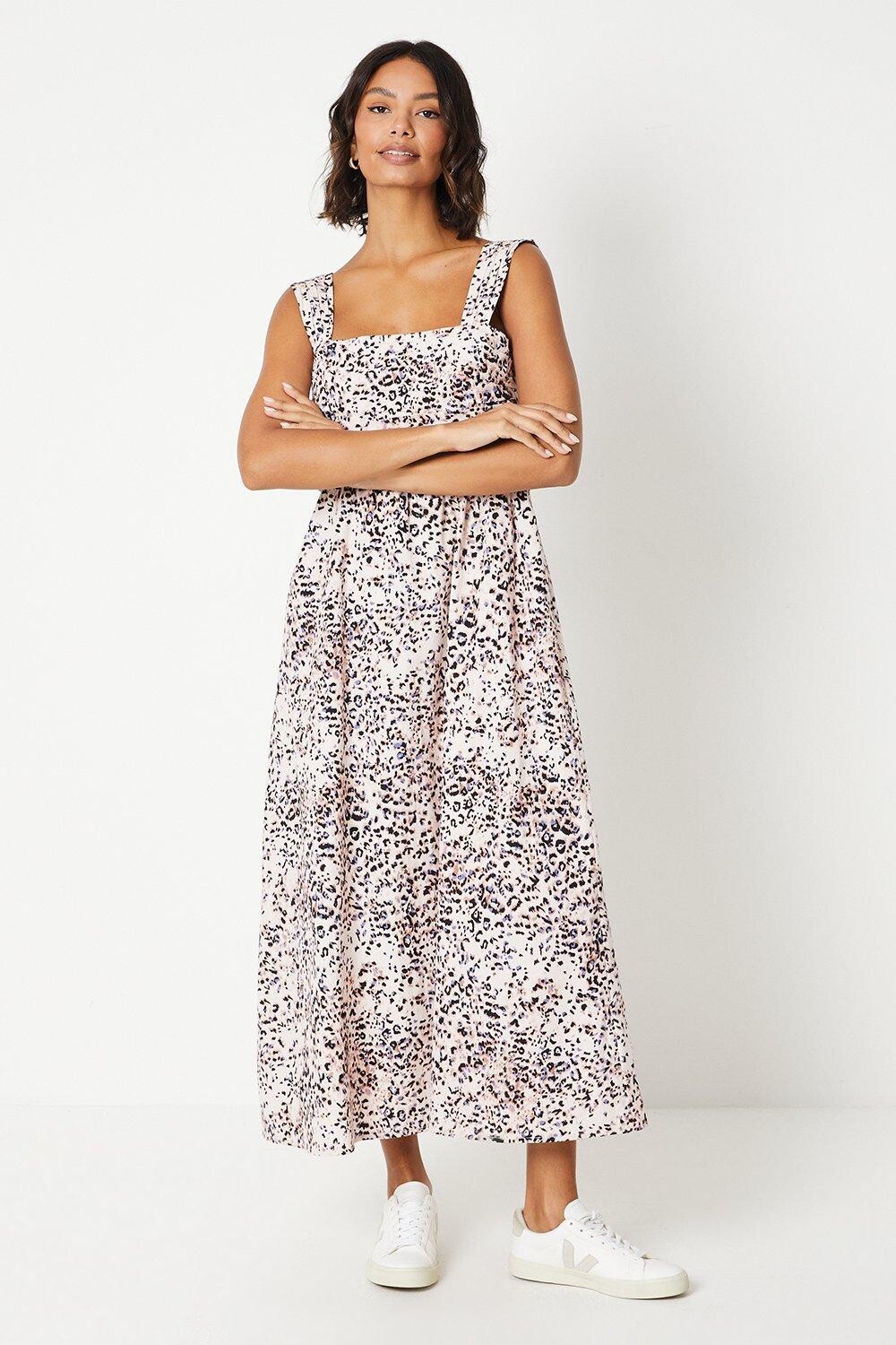

Платье миди с леопардовым лифом и сборками Dorothy Perkins, мультиколор, Серый, Платье миди с леопардовым лифом и сборками Dorothy Perkins, мультиколор