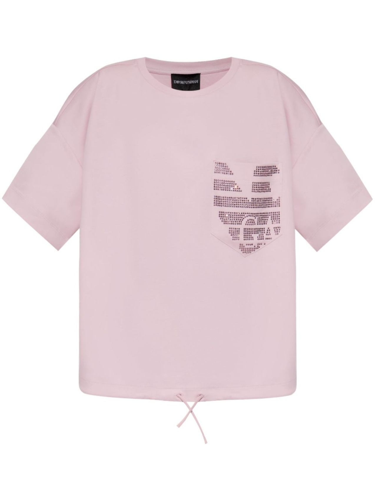 

Emporio Armani футболка с декорированным логотипом, розовый