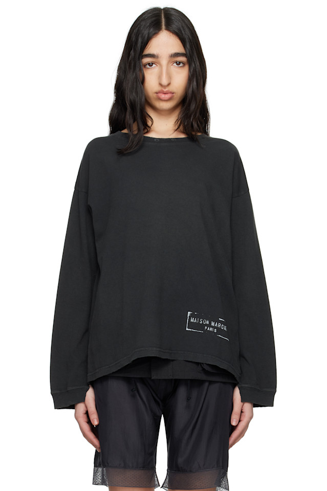 

Футболка с логотипом Stamp Maison Margiela, черный