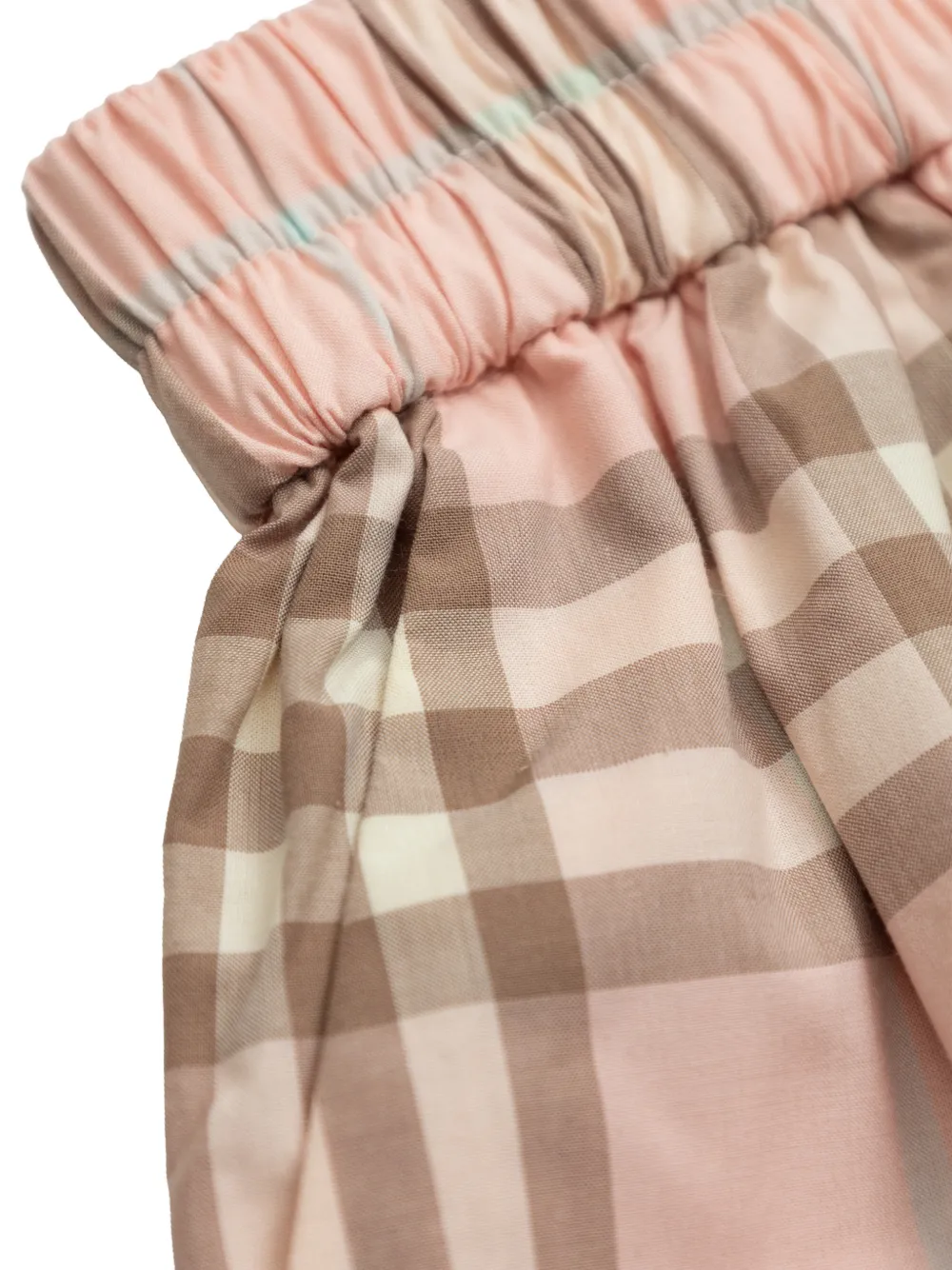 Шорты в клетку BURBERRY KIDS, розовый — фото 3