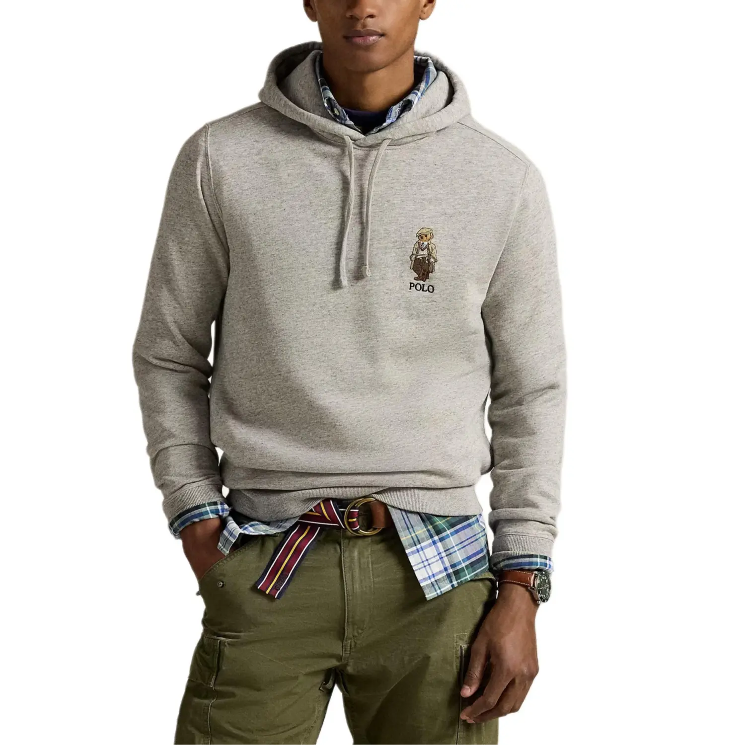 Толстовка Polo Bear из флиса Polo Ralph Lauren, heather серый — фото 3