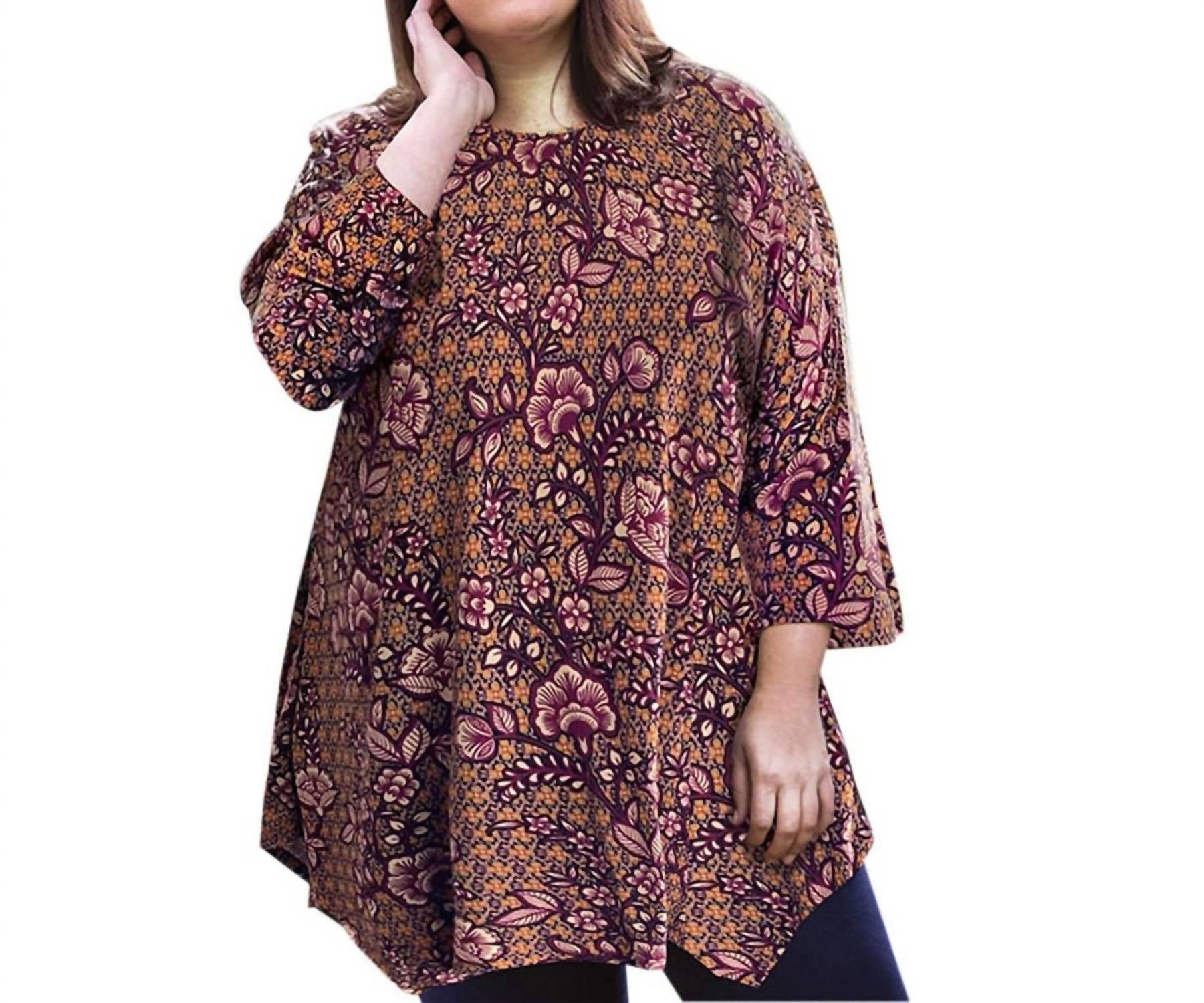 

Принтованная туника Matsin - плюс в цветочном пейсли On The Plus Side, Floral Paisley