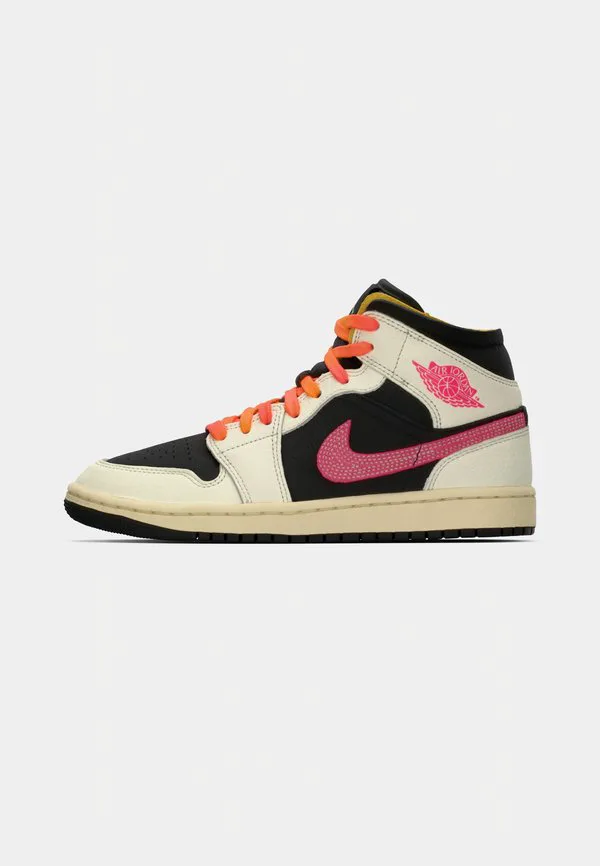 Кроссовки air jordan 1 mid se hightop Jordan, Pale Ivory/Racer Pink/Black/University Red — фото 2