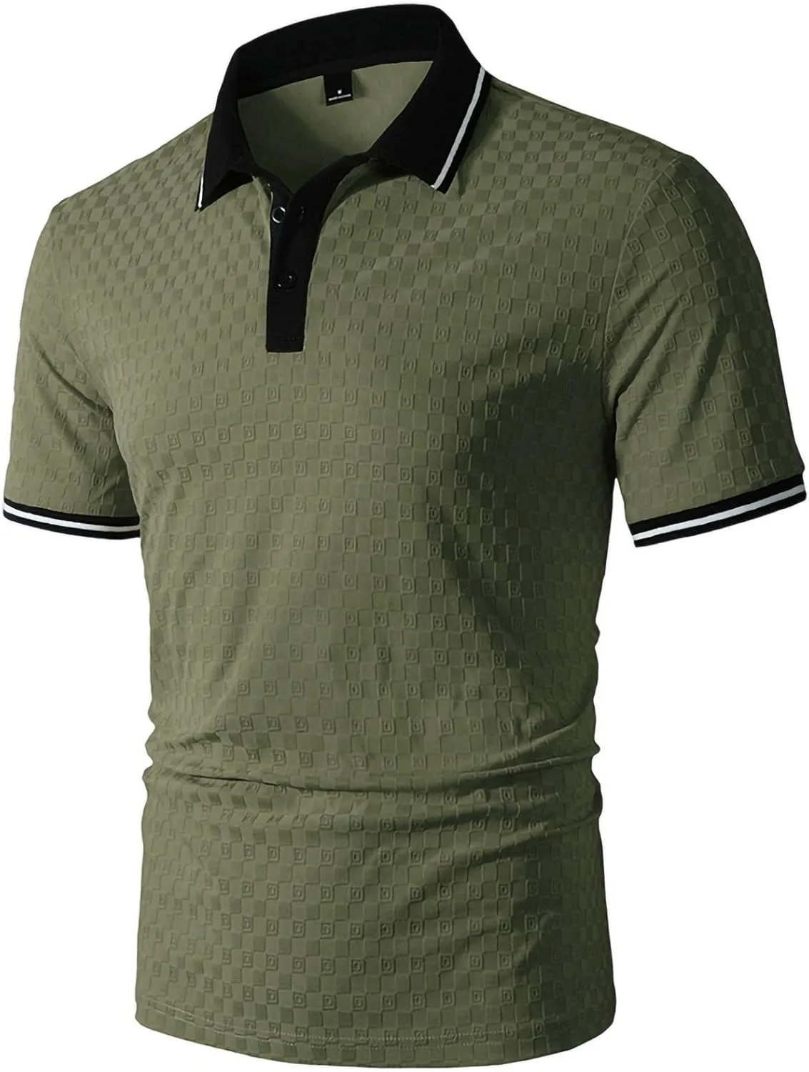 

Мужская футболка с коротким рукавом и контрастным воротником Textuwhite