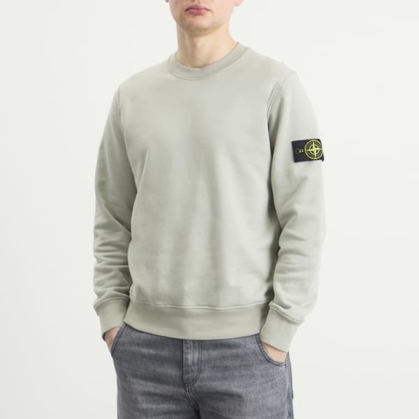Толстовка с круглым вырезом, окрашенная в готовом виде Stone Island, Sage — фото 2