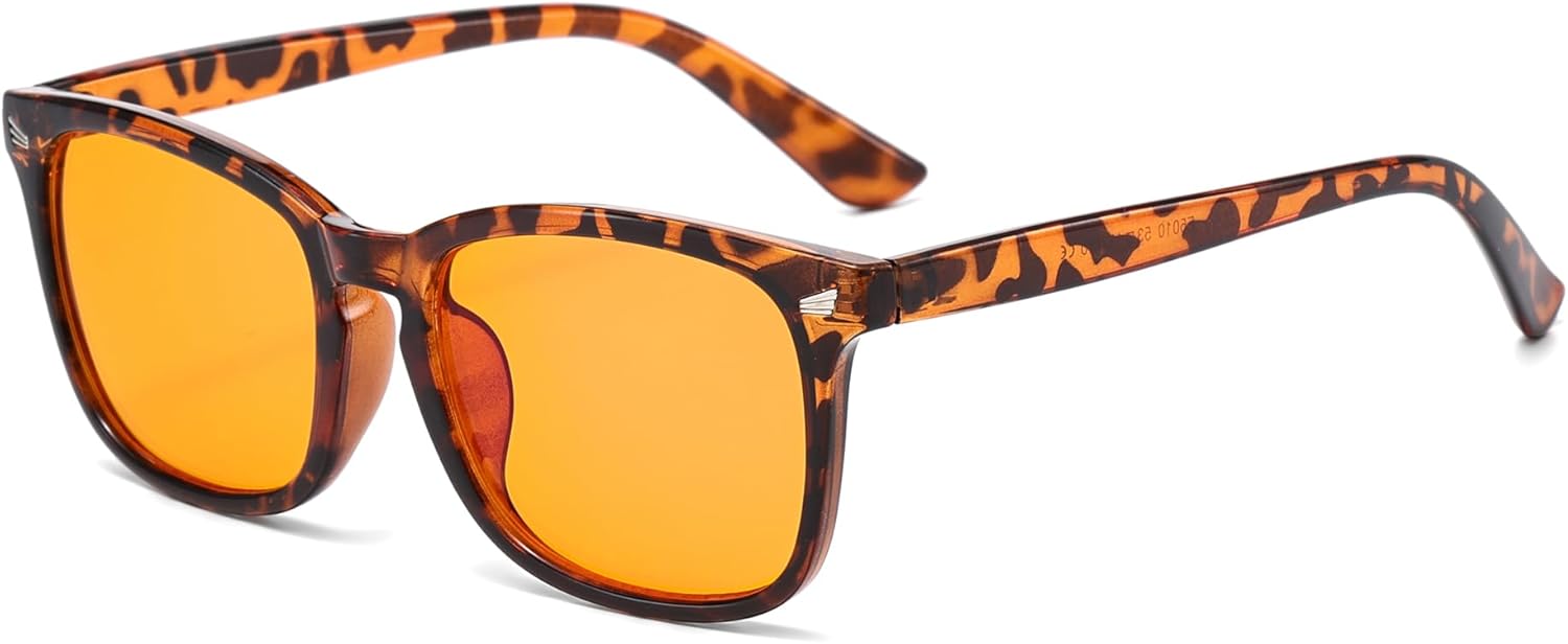 

Очки для вождения в ночное время Long Keeper в стиле ретро с оранжевыми линзами, солнцезащитные очки для женщин и мужчин, квадратные очки ночного видения для езды на велосипеде и рыбалки, Hawksbill