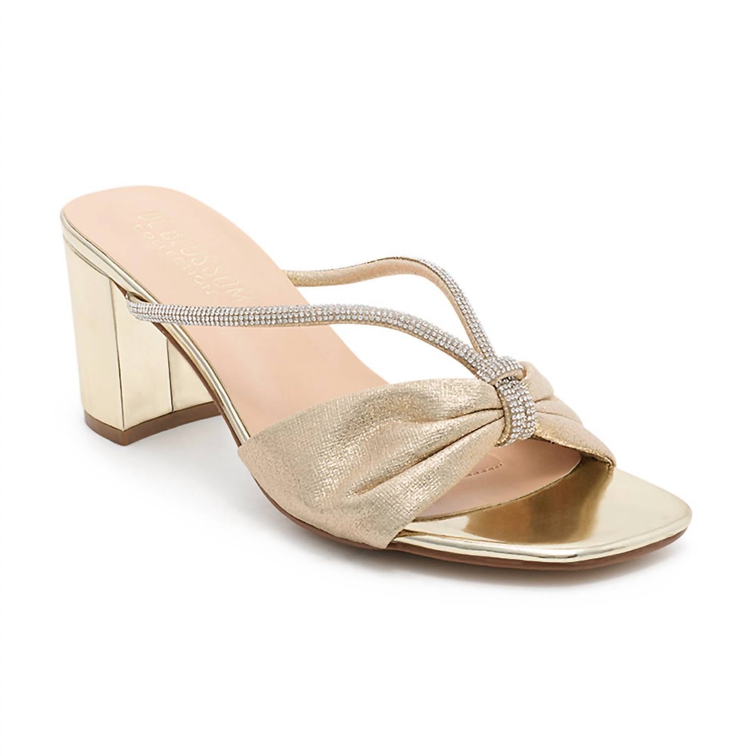 Туфли-лодочки Verona Metallic Slip-On Heel в золотом цвете De Blossom Collection