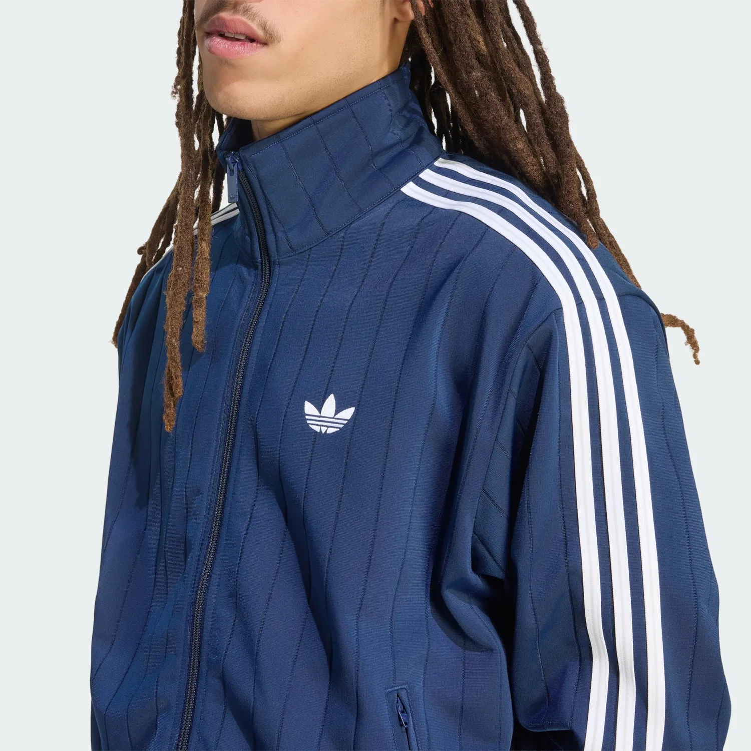 Куртка Adidas Originals Between-Season Firebird Drop Needle синего цвета — фото 4