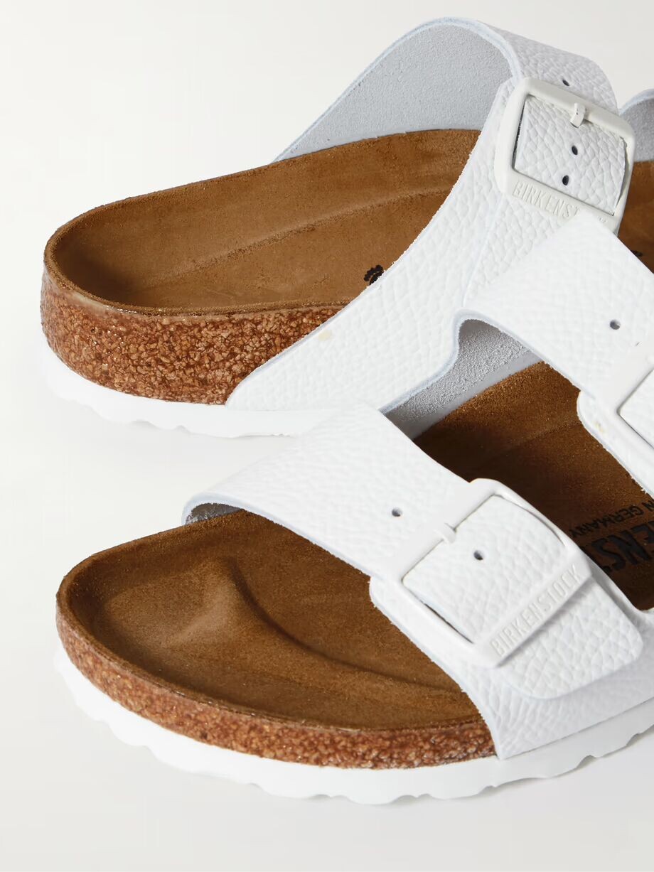 Сандалии Arizona из фактурной кожи Birkenstock, белый — фото 4