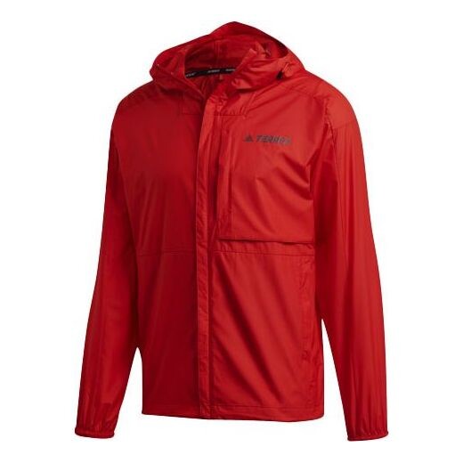 

Куртка adidas Casual Sports hooded Long Sleeves Jacket Red, красный