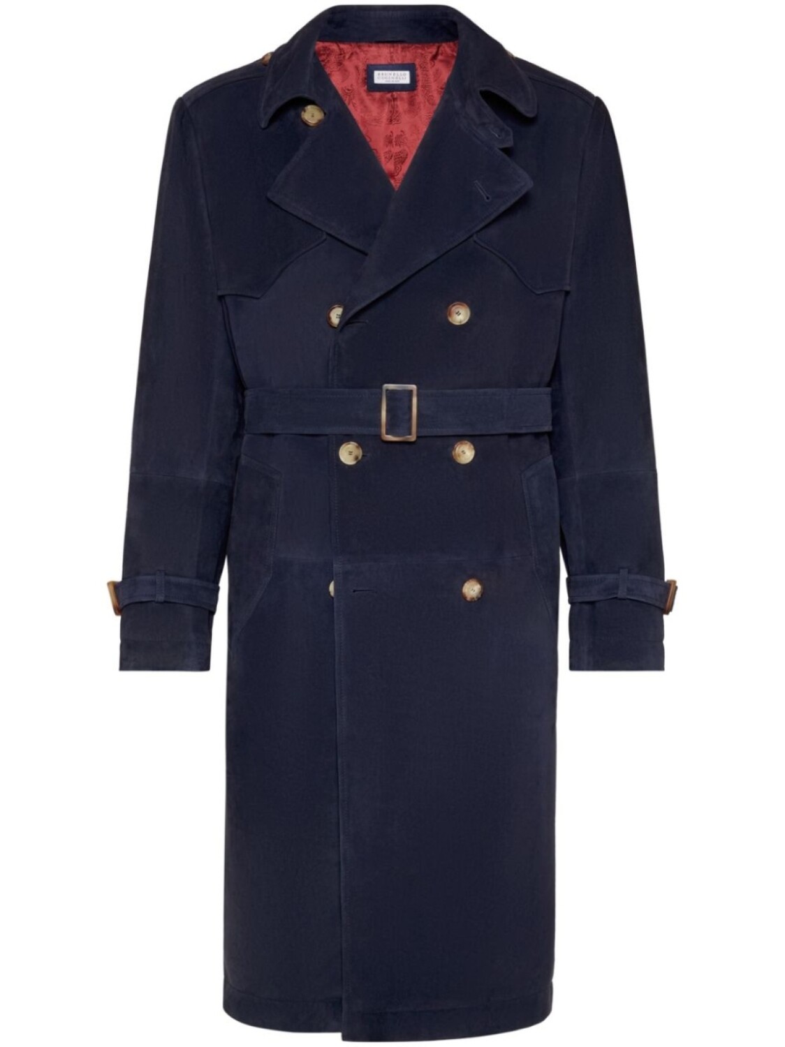 

Brunello Cucinelli тренч с поясом, синий