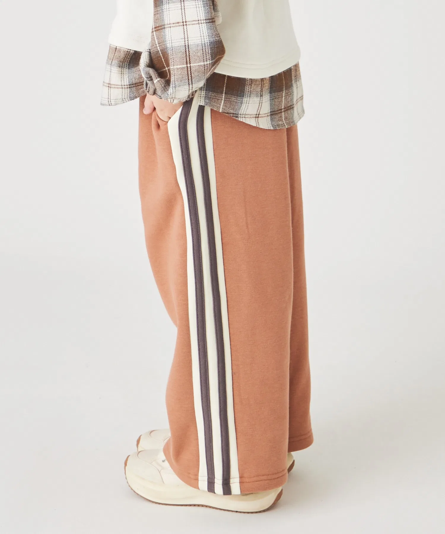 Детские брюки с боковыми полосками ever closet серый