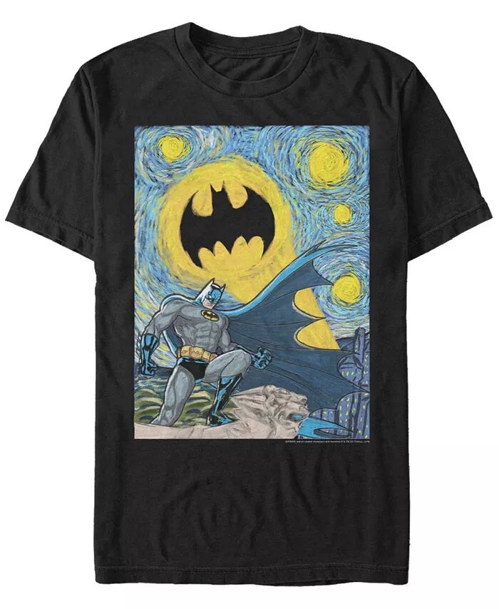 

Мужская футболка Batman Starry Gotham с коротким рукавом Fifth Sun, черный