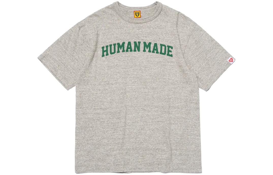 

Винтажная графическая футболка №06 Состаренная HUMAN MADE, серая