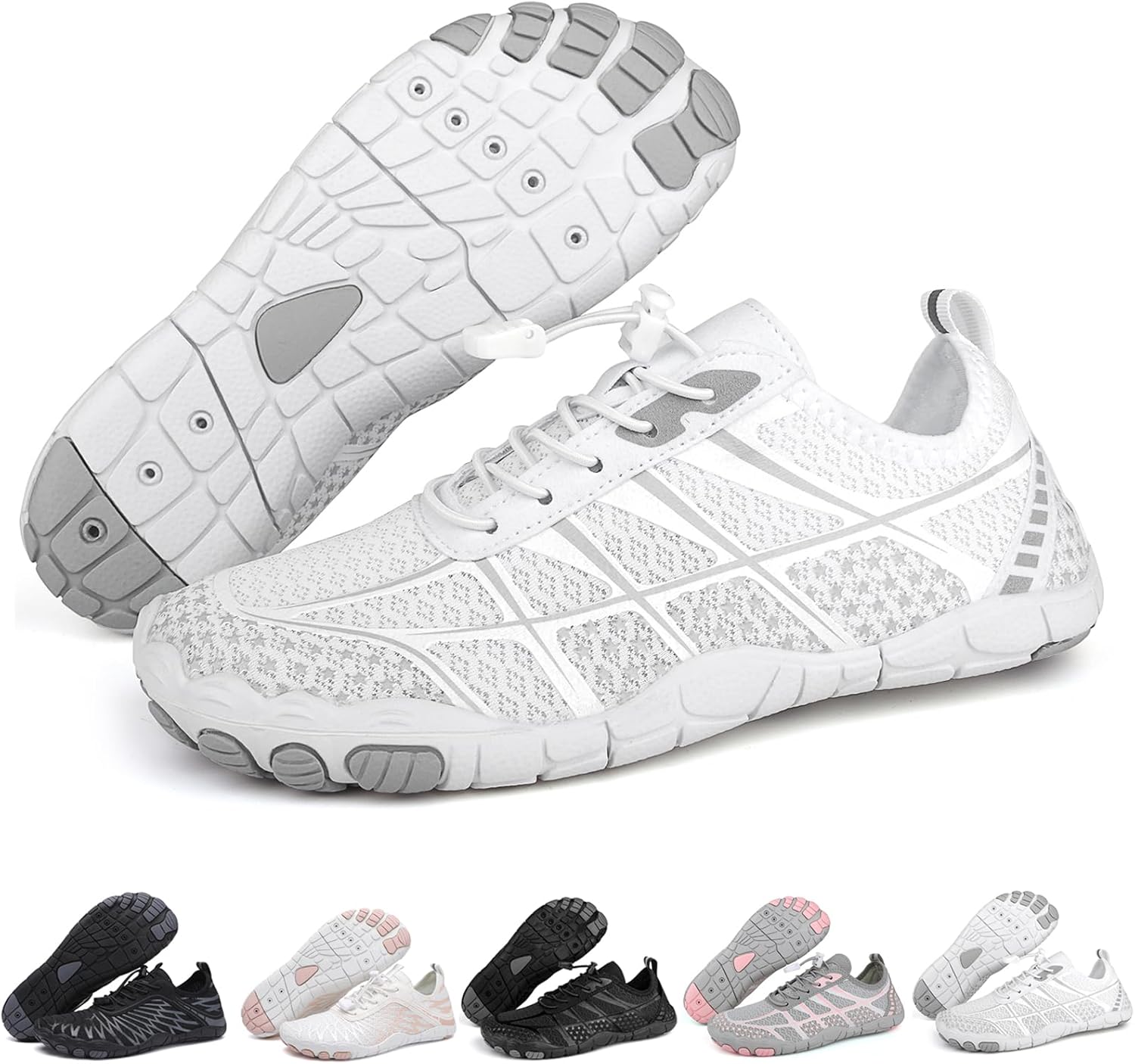 

Походные ботинки для босых ног с широким носком Zasqiz, белый/серый