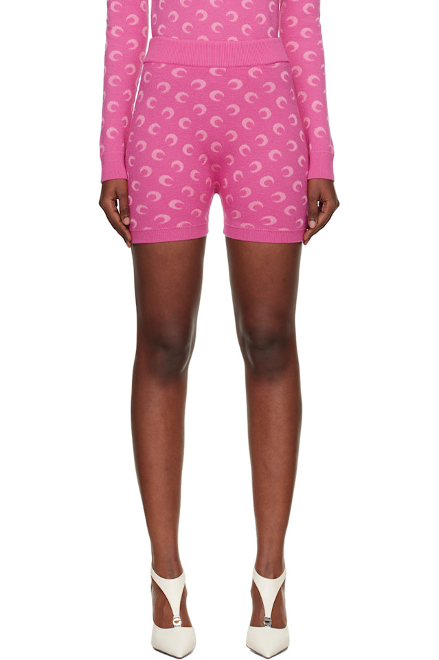 

Трикотажные шорты Moon из жаккардовой ткани Marine Serre, розовый