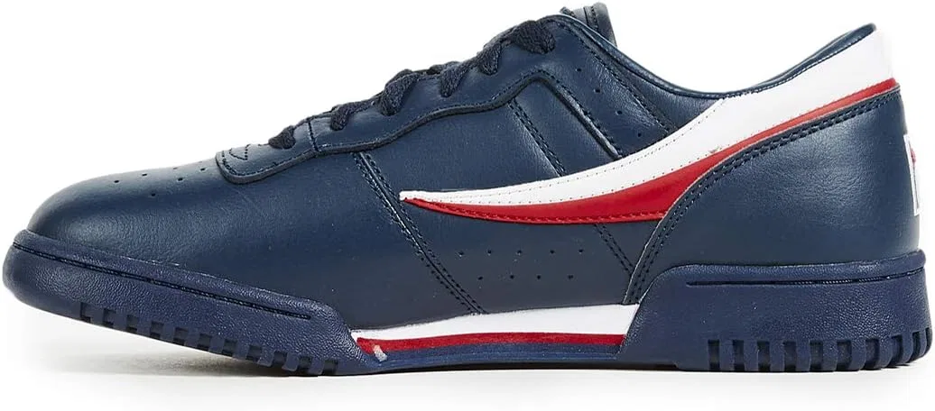 Мужские кроссовки Fila Original Fitness Lineker до щиколотки (тибетский красный/белый/металлический золотой) — фото 2