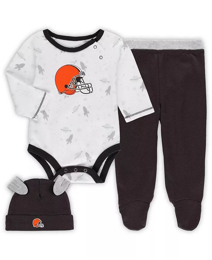 

Комплект из комбинезона и шапочки Cleveland Browns Dream Team для новорожденных и младенцев, белый и коричневый Outerstuff