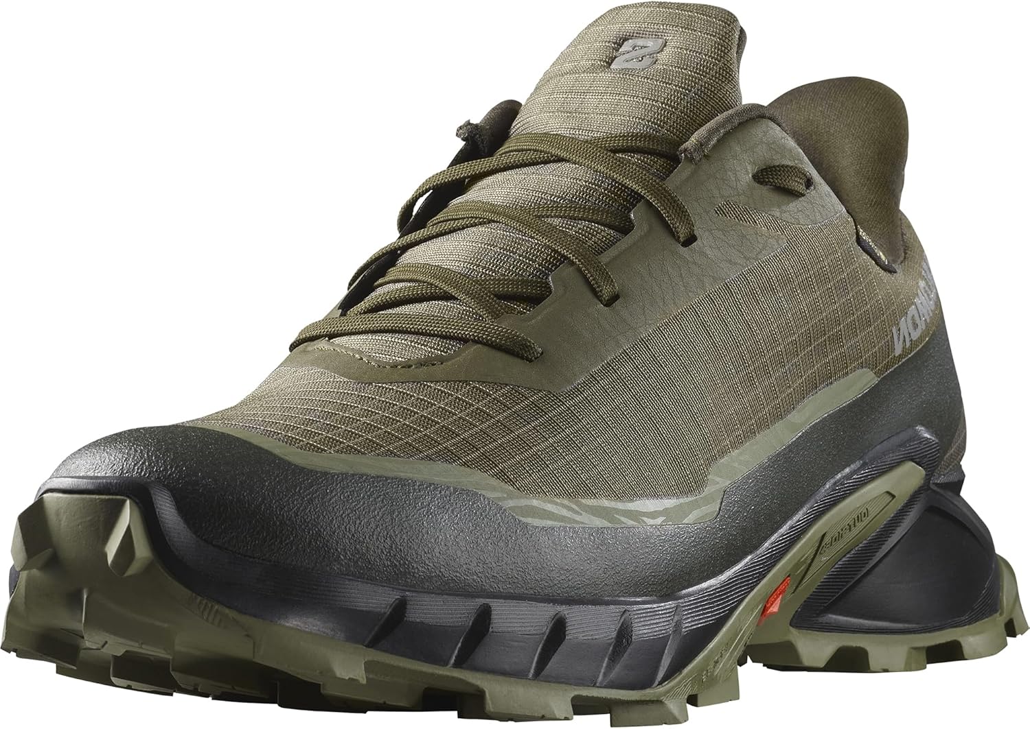 Кроссовки для трейлраннинга Salomon Men's Alphacross 5 Gore-TEX, Olive Night/Black/Deep Lichen Green — фото 3