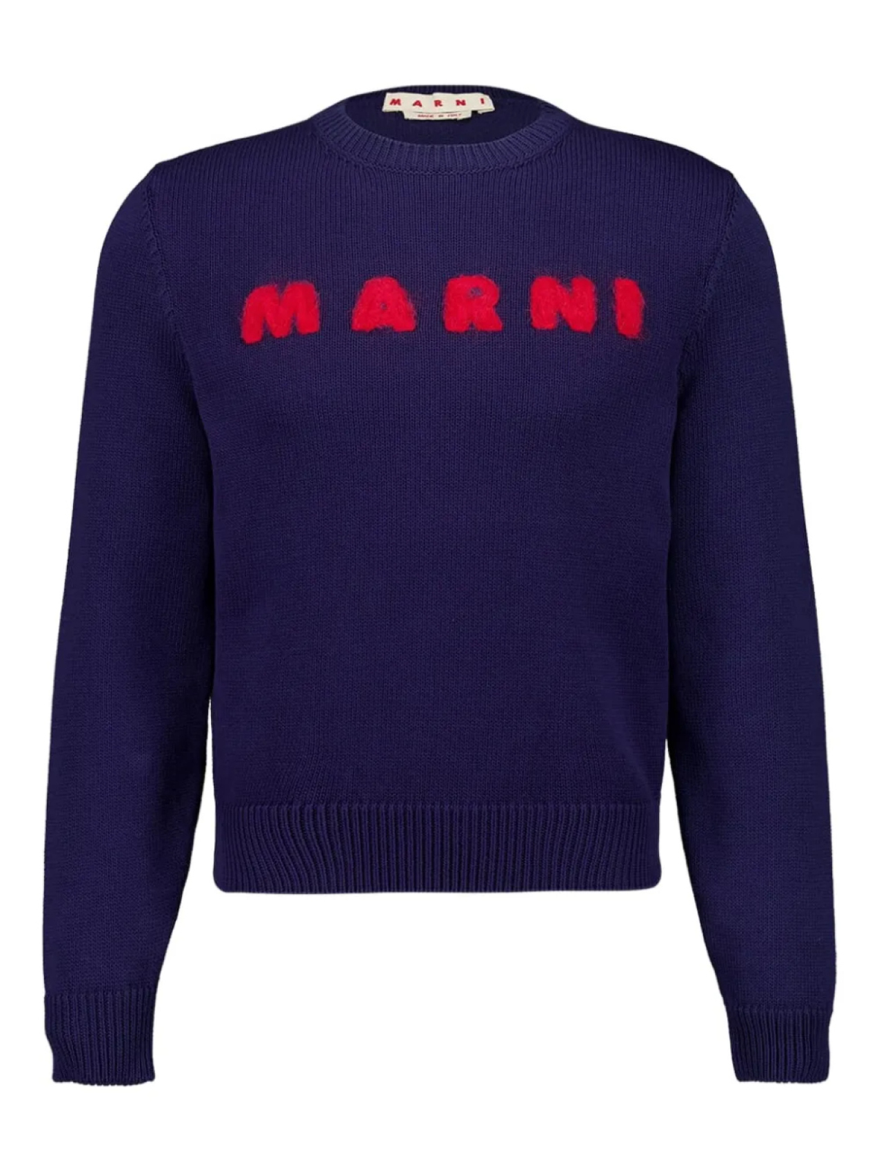 

Marni свитер с вышитым логотипом, синий