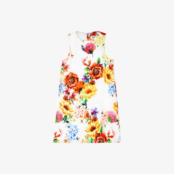 

Свободное платье Garden floral Ro&Zo с круглым вырезом и цветочным принтом, мультиколор