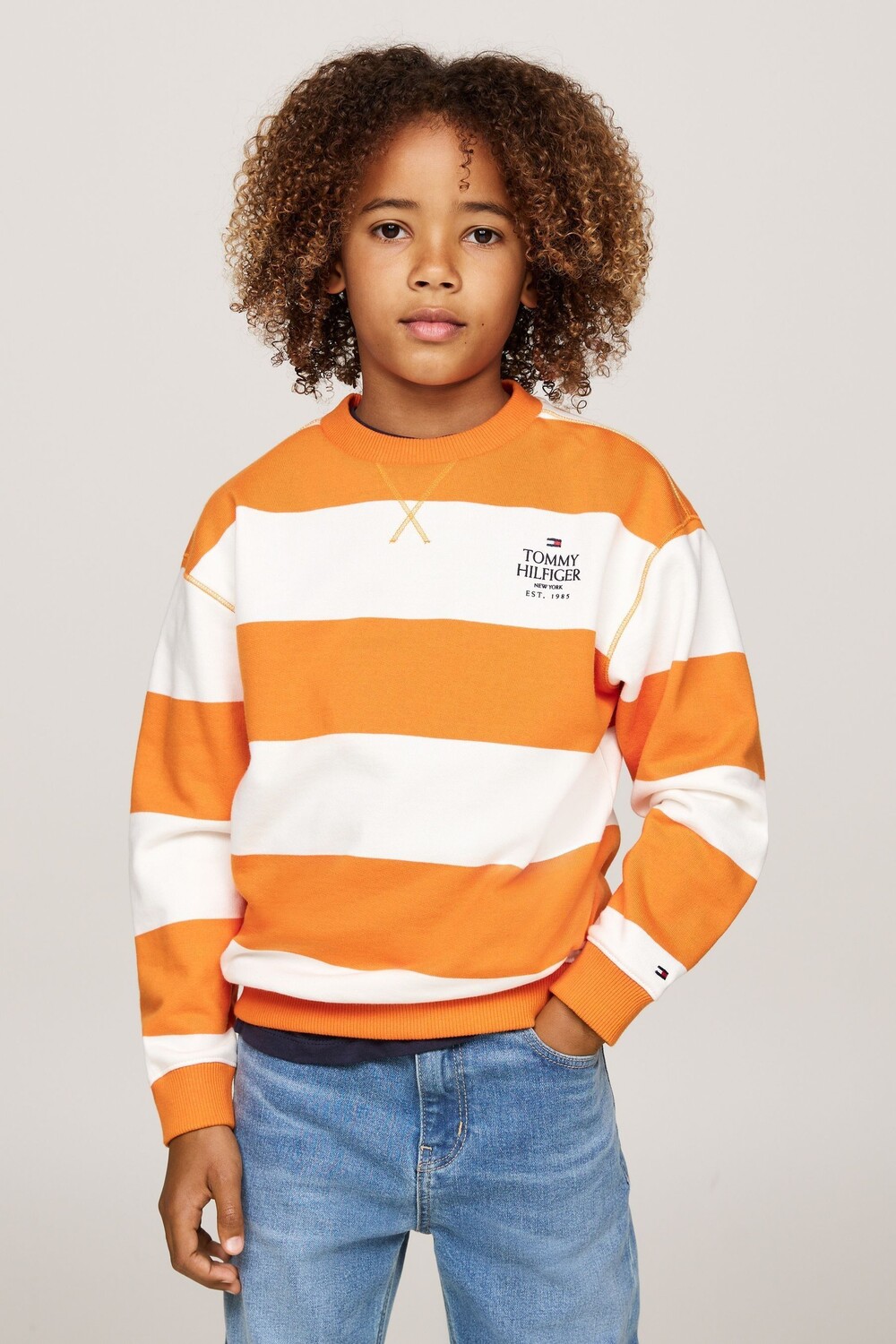 

Лонгслив с круглым вырезом Tommy Hilfiger, оранжевый