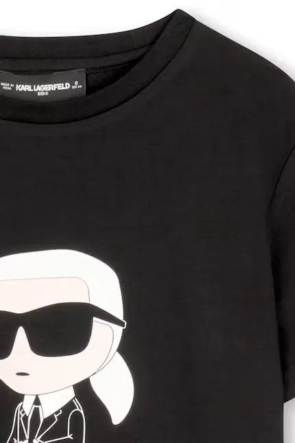 Футболка детская с логотипом Karl Lagerfeld, черный — фото 3