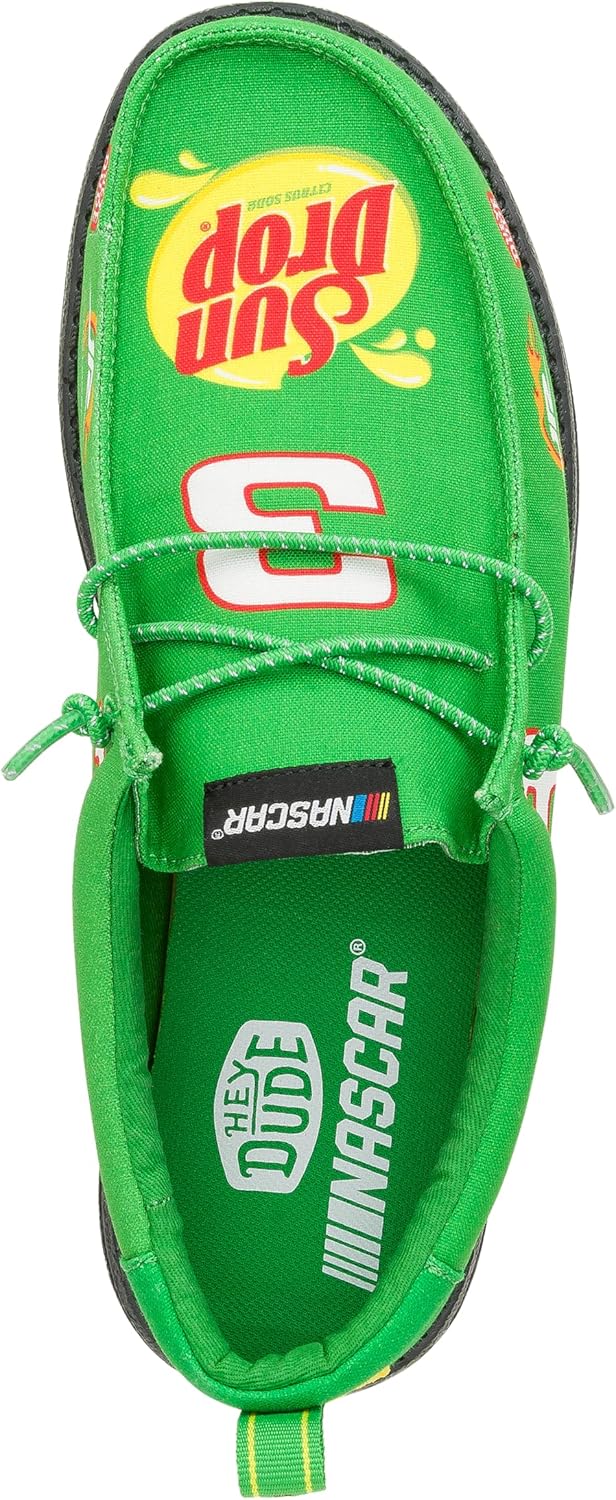 HEYDUDE X NASCAR, мужские слипоны, комфортные и легкие, зеленый — фото 2
