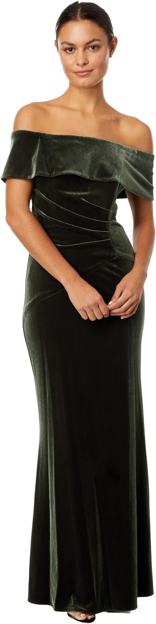 

Платье XSCAPE Long Velvet Popover Top, цвет Moss