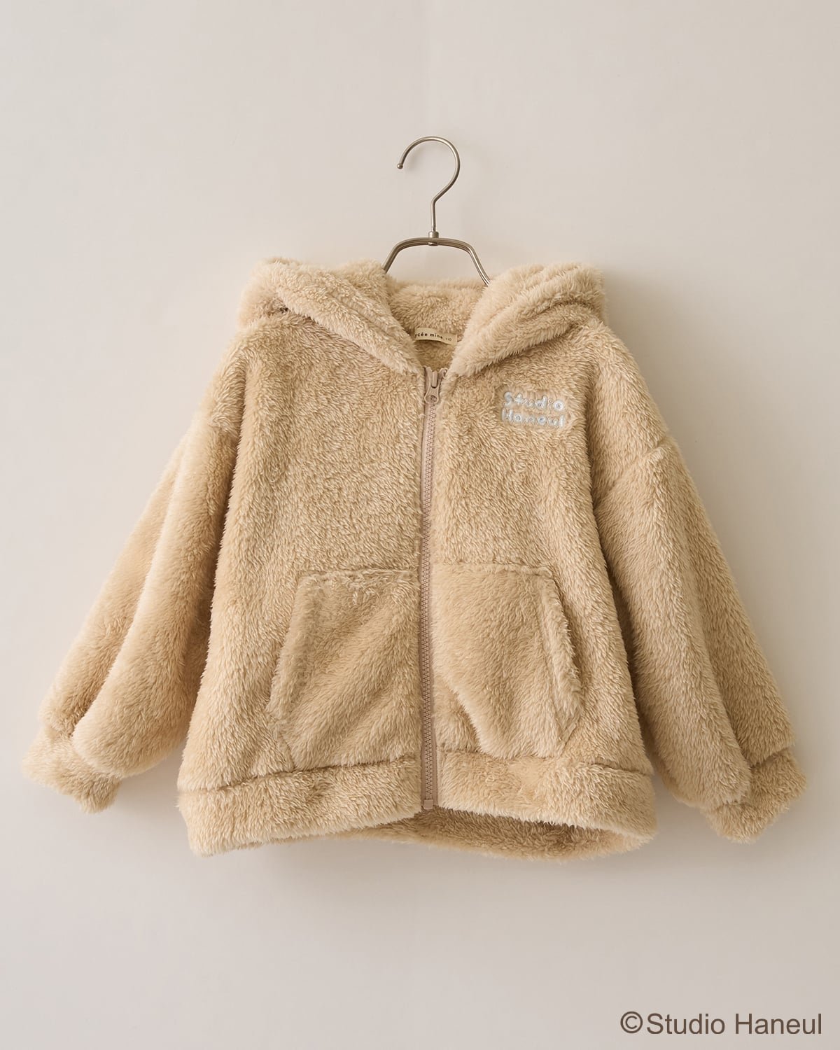 Пушистая толстовка на молнии Pam & Tarte Lycee mine, Off white — фото 4