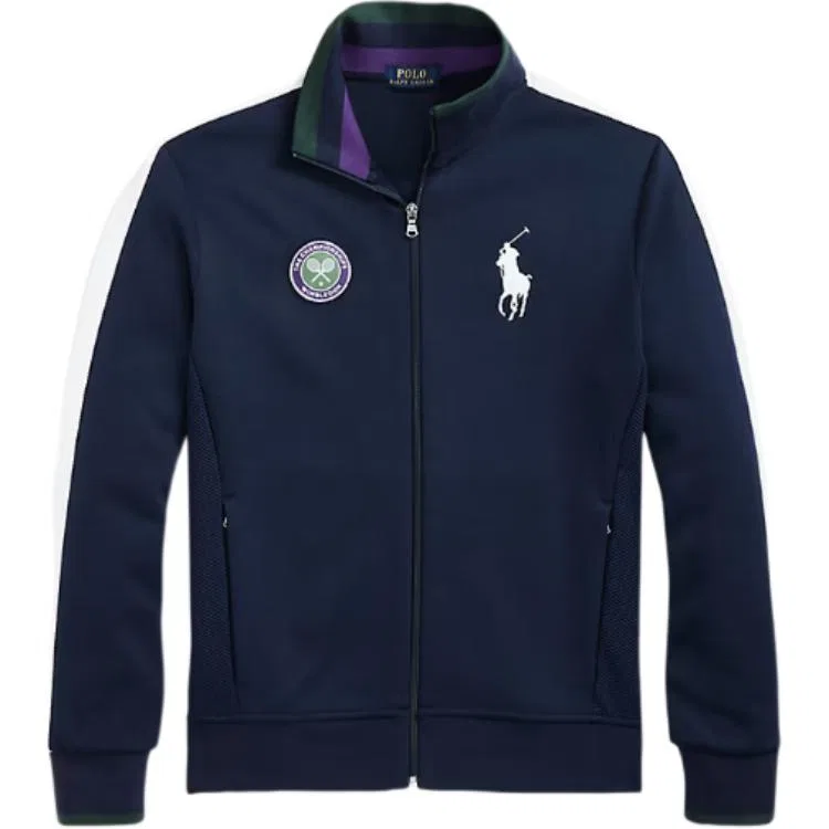 Куртка Polo Ralph Lauren x Wimbledon панельная на молнии синяя