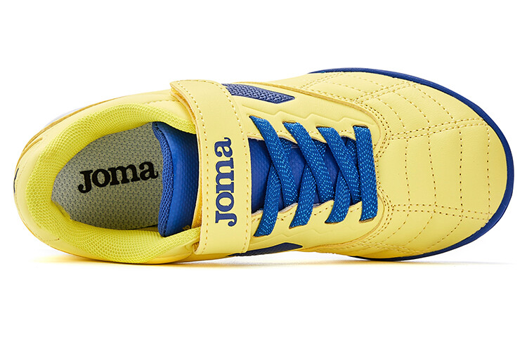 Детские футбольные бутсы Kids Low-top флуоресцентно-желтые/тонкие синие Joma, желтый — фото 4