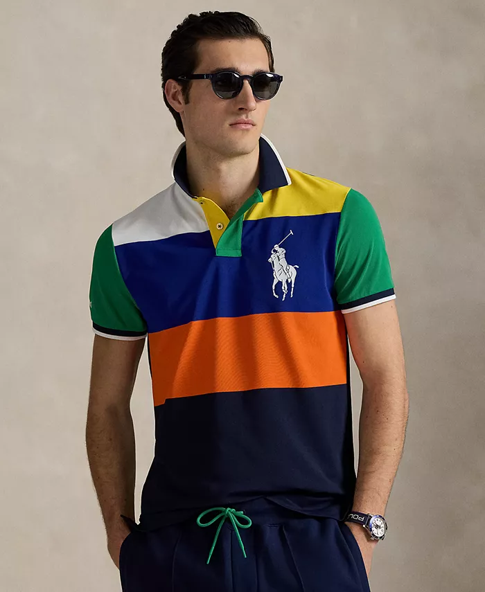 

Рубашка-поло унисекс US Open Custom Slim Mesh Polo Ralph Lauren, мультиколор