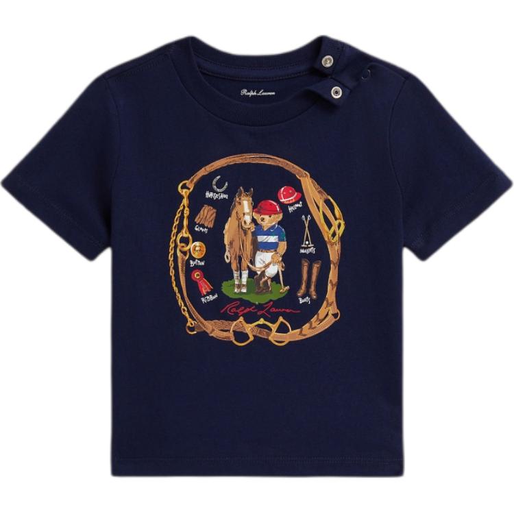 

Футболка для младенцев и малышей Polo Ralph Lauren, темно синий