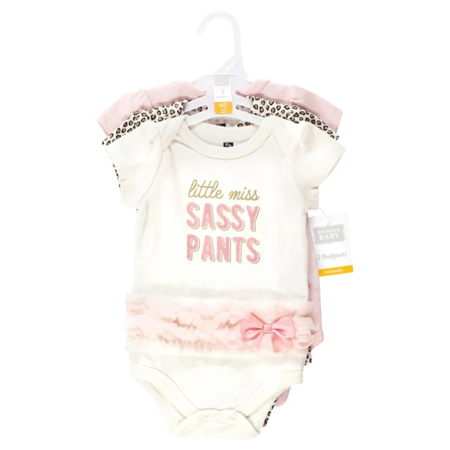 Комплект из 3 хлопковых боди Hudson Baby, Miss Sassy Pants — фото 2