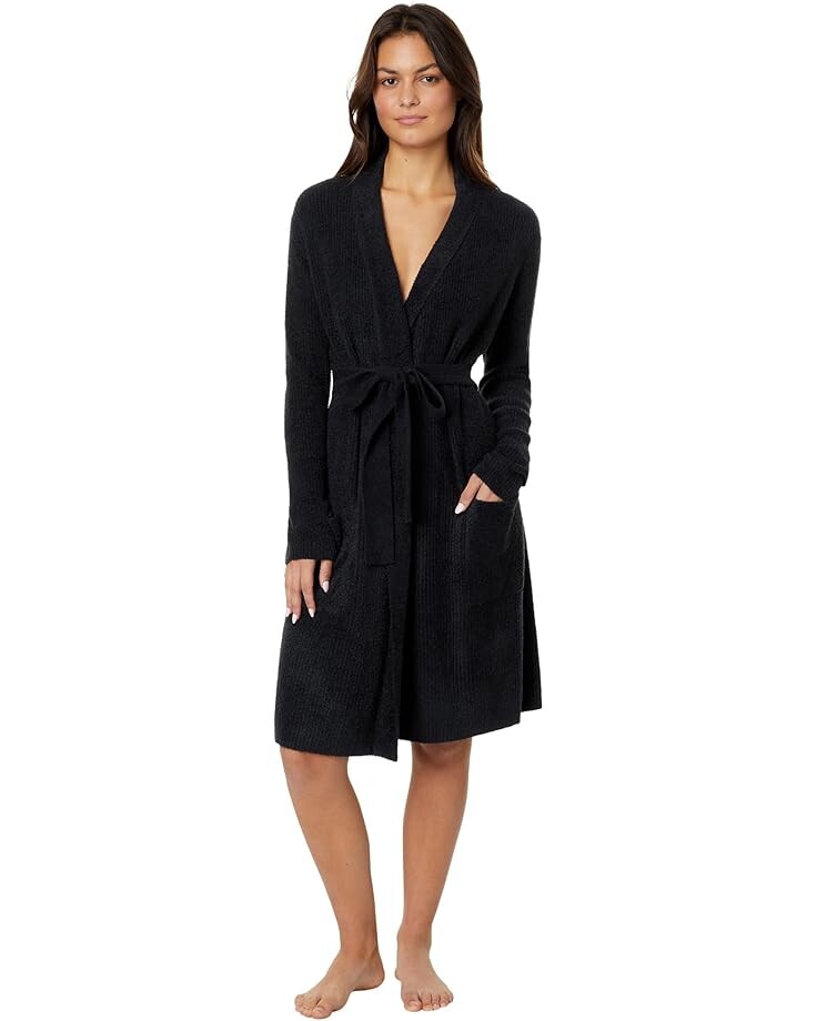 

Халат Barefoot Dreams CozyChic Lite Ribbed Robe, черный