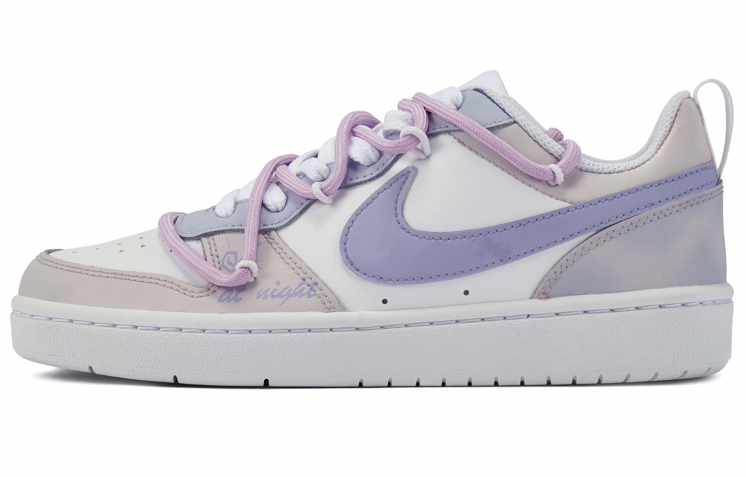 

Кроссовки Nike Court Borough Skateboarding Shoes Women's Low-top White/purple, цвет Light Lavender