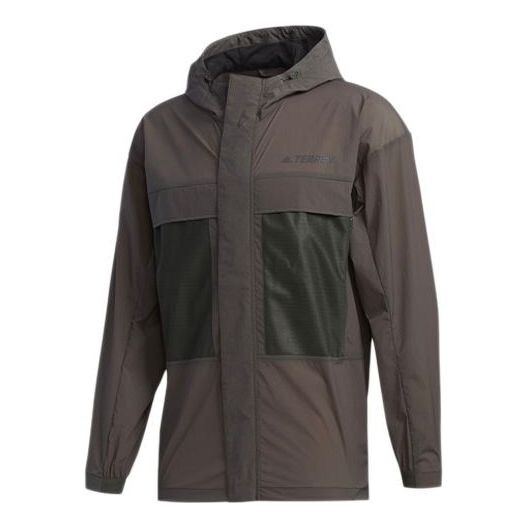 

Куртка outdoor casual sports hooded jacket brown Adidas, коричневый