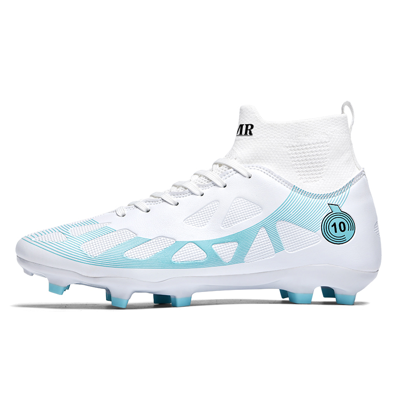 Футболка FG резиновые длинные шипы TF резиновые сломанные шипы противоскользящие и износостойкие футбольные бутсы унисекс NMR белый длинный шип