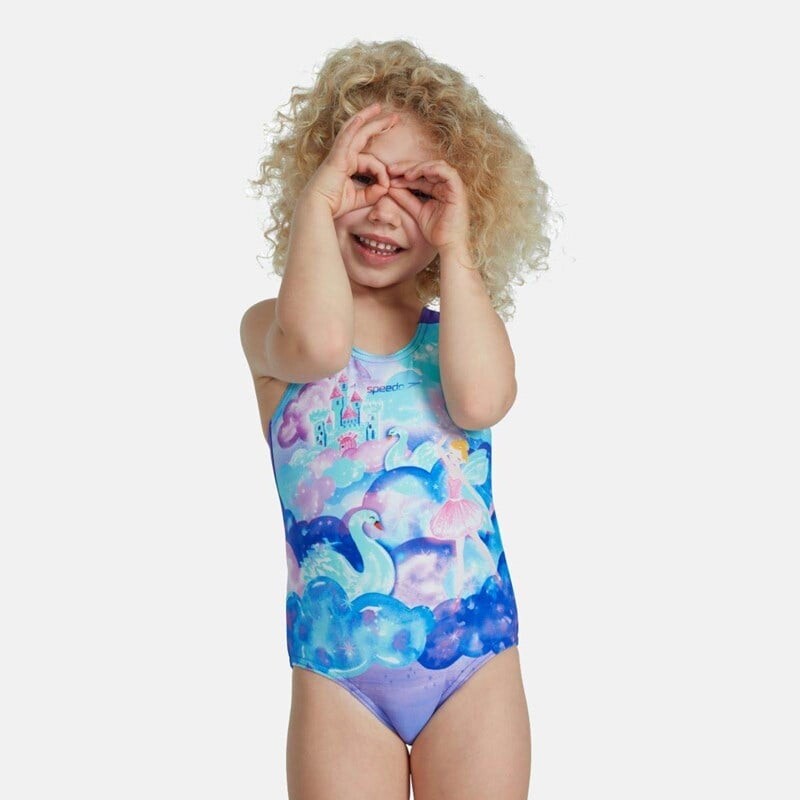 

Цифровое размещение детского купальника Speedo, фиолетовый