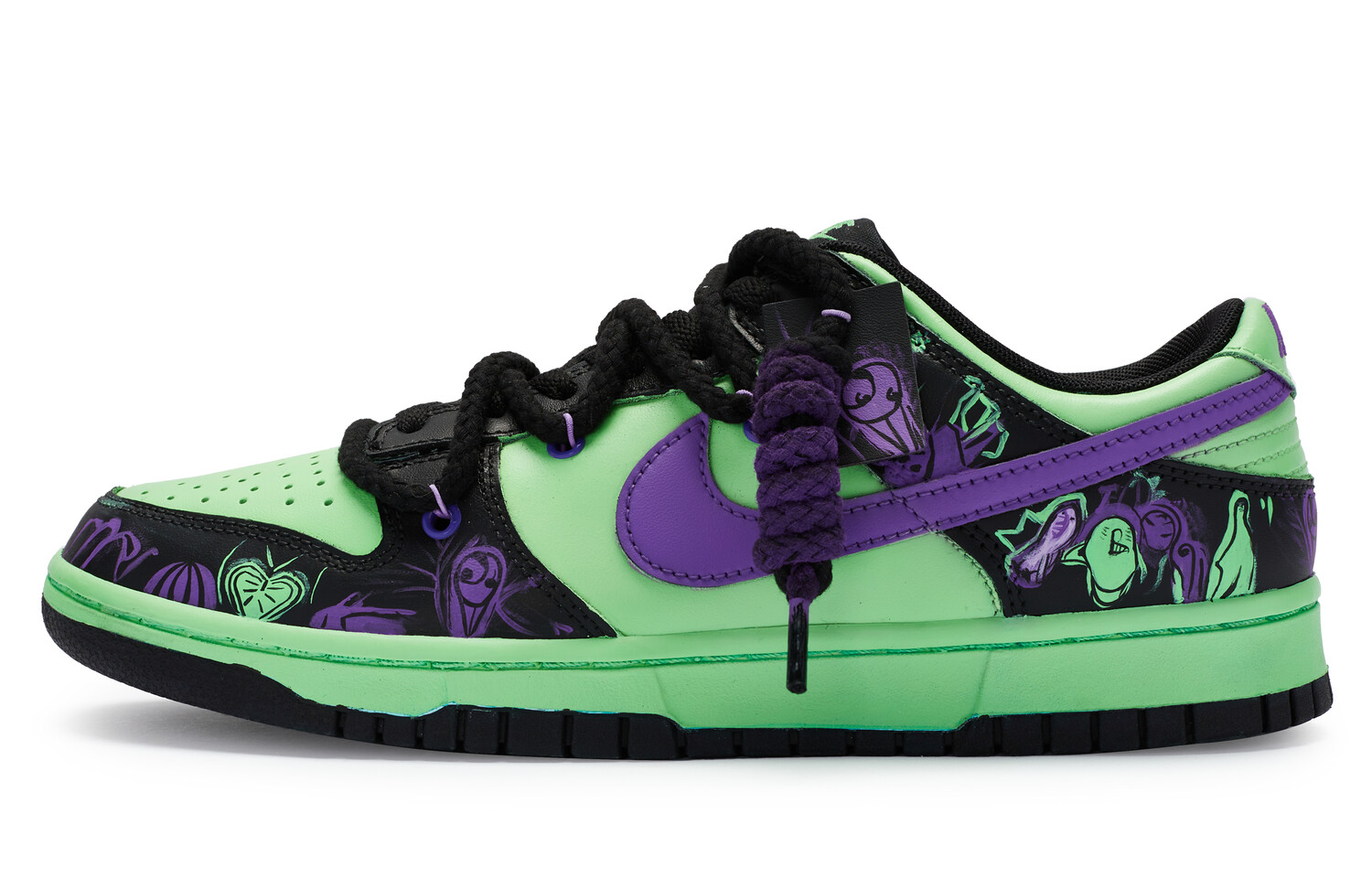 

Кроссовки Nike Dunk Skateboard Shoes Men Low-Top Purple Black