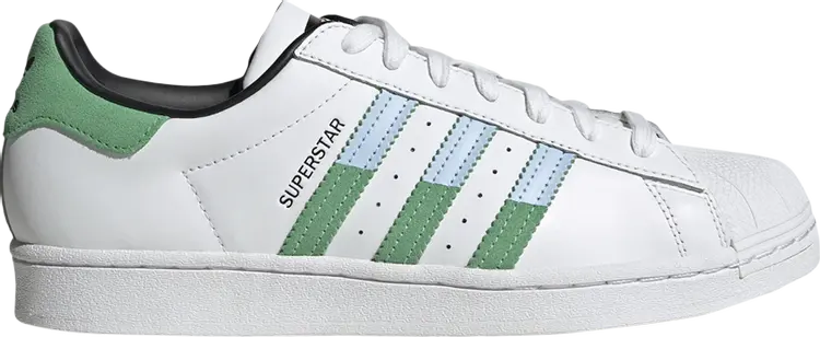 

Кроссовки Superstar 'White Green Blue', белый