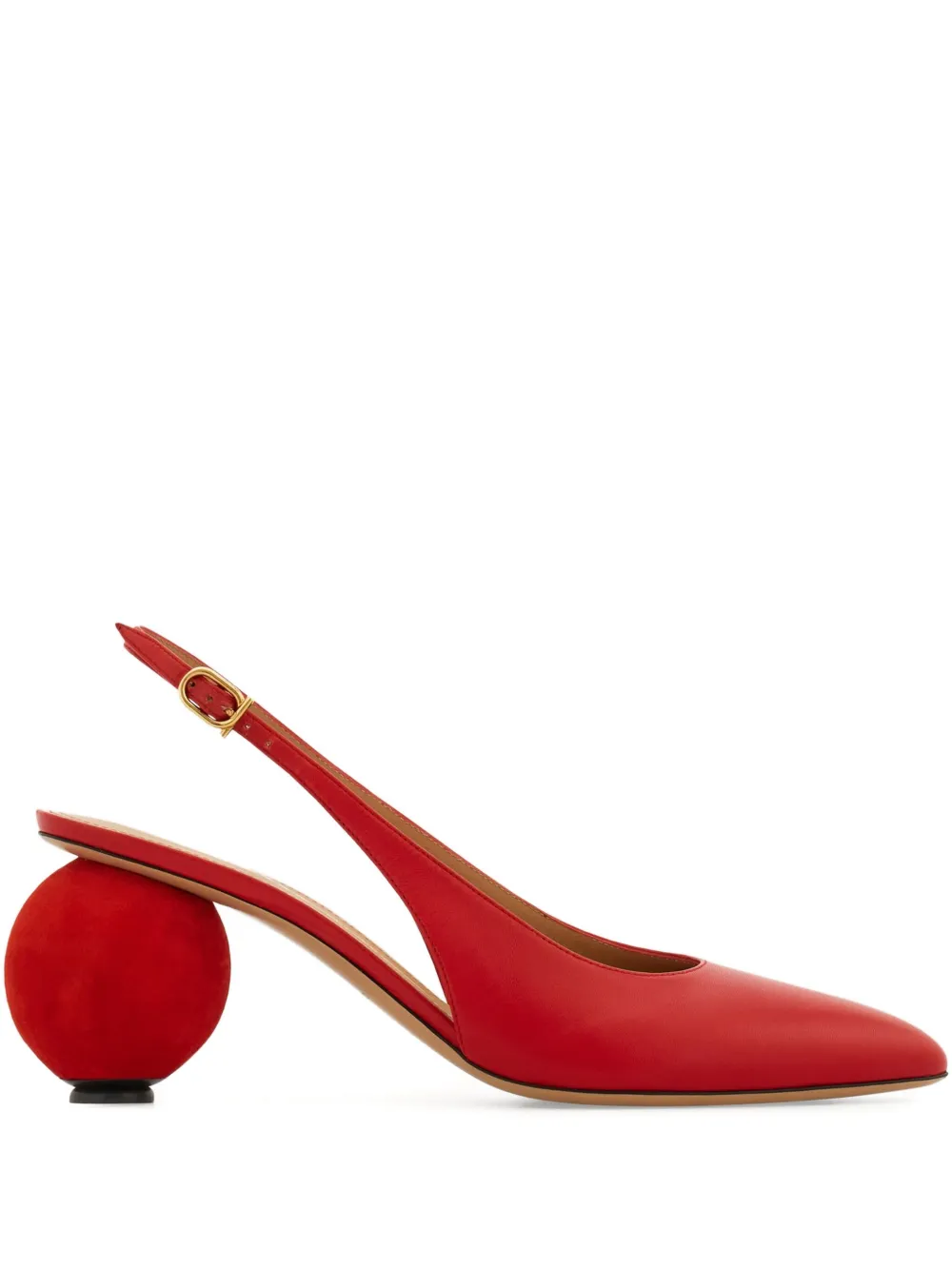 Туфли с ремешком на пятке Ferragamo, красный