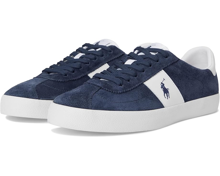 

Кроссовки Polo Ralph Lauren Court Vulc Leather-suede Sneaker, темно-синий